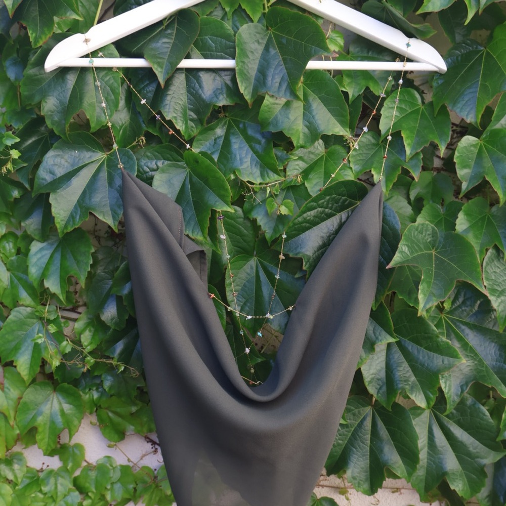 Backless cowl neck top